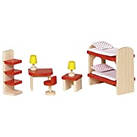 Goki 51719 Accesorio para casa de muñecas Dollhouse Bedroom - Accesorios para Casas de muñecas (Dollhouse Bedroom- Play…